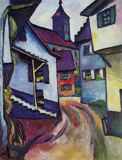 Street with Church in Kandern August Macke